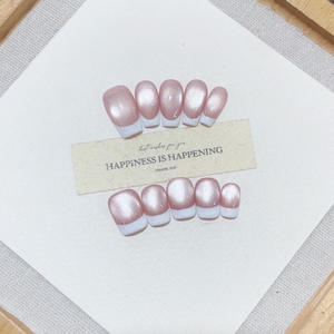 Nouvelles <span class=keywords><strong>Ongles</strong></span> Artificiels Faits Main 2026, Forme Amande Courte, Effet Œil de Chat, Réutilisables, à Presser, Haute Qualité - Product Image 1