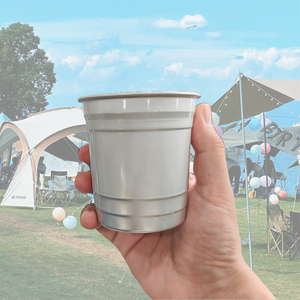 Vaso Desechable de Aluminio Personalizado al por Mayor, Estilo Clásico, Reutilizable para <span class=keywords><strong>Vino</strong></span>, Cerveza, Refrescos y Agua - Product Image 2