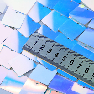 25mm Lớn vuông óng ánh thêu <span class=keywords><strong>sequin</strong></span> 100% polyester dọc dệt kim lưới ủng hộ Túi đám cưới cậu bé/cô gái bọc - Product Image 3