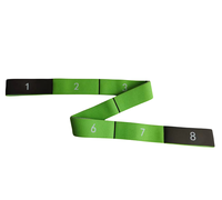 Nouvelle conception de ceinture d'étirement de fitness personnalisée, bande élastique d'exercice, bande de résistance Pilates, 8 boucles, ensemble d'étirement de danse, 4*96cm