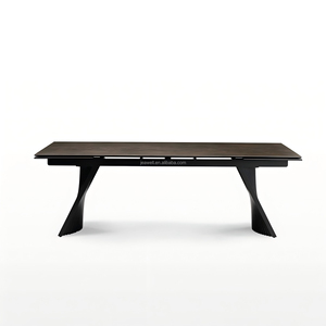 Israele caldo stile di vendita Hardware funzione allungabile tavolo da pranzo in ceramica con importazione marrone colore ceramico per mobili per la casa - Product Image 2