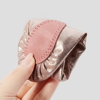 BW3856 En gros Chaussons de danse pour filles en PU rose cristal, à semelle fendue souple, motif patte de chat, pour l'entraînement et les spectacles