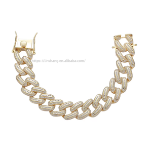 20Mm <b>Cuban</b> <b>Chain</b> Bracelet, Heavy Industry Copper Inlaid With Zirconium <b>Cuban</b> <b>Chain</b> Men Tanjing Fashion Lijing Necklace - Product Image 3