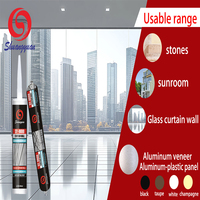 Colle de fixation en silicone 100 % verre anti-UV pour murs-rideaux, véranda et placage aluminium