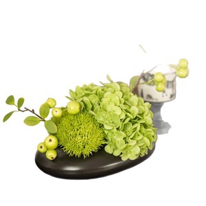 ดอกไฮเดรนเยียประดิษฐ์ จัดช่อสีเขียว ตกแต่งบ้าน วางกลางโต๊ะ - Product Image 5