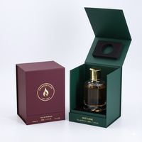 Boîte à parfum rectangulaire haut de gamme avec couvercle magnétique, 50 ml et 100 ml, avec logo personnalisé, convient aux flacons de parfum, coffret cadeau de parfum pour adultes