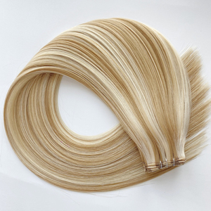 Trama di capelli vergini a mano di lunga durata riutilizzabile e universale senza dipanarsi con sfumature per ogni occasione - Product Image 1
