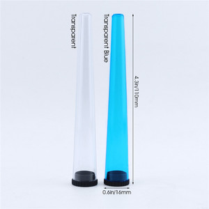 Logo Custom Plastic Conic Tube with Silicone Cap 110mm King Size <b>Rolled</b> Cone Storage Tubes Reusable Acrylic Cigarette Pack Cones - Product Image 6