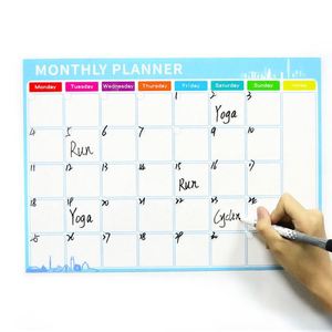 Manufacturer Reusable Custom Magnetic Dry Erase <b>Calendar</b> Monthly Planner Fridge <b>Calendar</b> With Magnet and Pen - Product Image 3