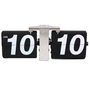 Réveil numérique rétro à retournement automatique Fichier de table Horloge de page inférieure Format <span class=keywords><strong>AM</strong></span>/ <span class=keywords><strong>PM</strong></span> Montre pour la maison et le <span class=keywords><strong>bureau</strong></span> - Product Image 3