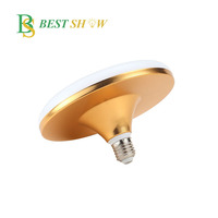 Ampoule LED UFO certifiée CE RoHS, couleur blanc doré, 6000K, 110lm/w, dimmable, PF0.9, E27 B22, 20w 30w 40w 50w