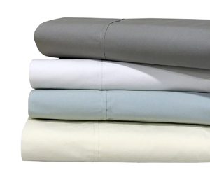 Parure de draps doux comme du coton 1800 fils, ensemble de literie 3 pièces en microfibre pour couette unie - Product Image 1