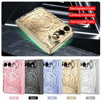 Casing Anti-jatuh Lipat Layar Mekanis Elektroplating Engsel Magnetik Full-coverage Cocok untuk iPhone Duo
