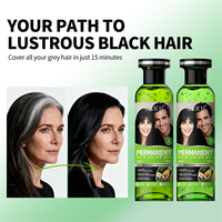 Crème gel colorante pour cheveux noirs de qualité professionnelle, à base d'extrait naturel d'olive et de ginseng