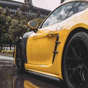 Extensión de Parachoques Lateral, Alerón de Fibra de Carbono Seca 982 718, Faldones Laterales para Porsche Cayman <span class=keywords><strong>Boxster</strong></span> 2016 a <span class=keywords><strong>2023</strong></span> - Product Image 4