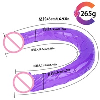 Dildo Doble de 17 Pulgadas de Largo, Dildo Grande de Silicona Realista, Juguetes Sexuales para Mujeres, Parejas, Lesbianas, Estimulación Anal y Vaginal