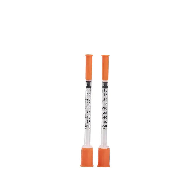 Disposable Sterile Insulin Syringe 0.5cc with Standard Fixed Needle Pen Needle 29G x 13mm