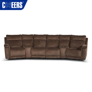 MANWAH CHEERS-Sofá reclinable tapizado de tela eléctrica para cine en casa, sofás populares de <span class=keywords><strong>4</strong></span> <span class=keywords><strong>plazas</strong></span> con consola y USB para el hogar - Product Image 2