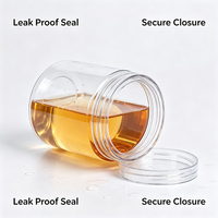 Transparante PET plastic opbergpot met brede opening, voedselveilig, voor koekjes, snoep, noten, gedroogd fruit, specerijen, aangepaste logo's, OEM, groothandel