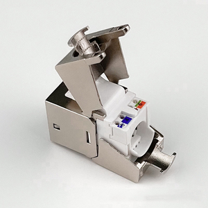 Hợp kim kẽm RJ45 8P8C bảo vệ toolless <span class=keywords><strong>Keystone</strong></span> Jack 180 độ cho Cat6/cat6A/cat7 mạng - Product Image 3