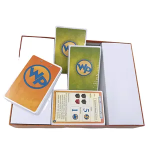 उच्च गुणवत्ता कस्टम बच्चों को बोर्ड खेल आपूर्तिकर्ता कस्टम मुद्रित खेल कार्ड बोर्ड खेल के साथ बॉक्स