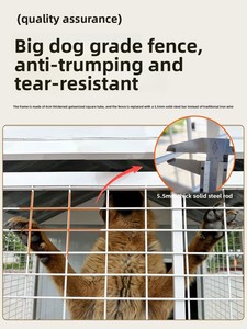 Caseta de Lujo Moderna para Perros, Interior y Exterior, Refugio de Hierro para Mascotas, Caseta para Perros Pequeños y Grandes, Diseño Cómodo y Resistente a la Intemperie, con Botón - Product Image 5