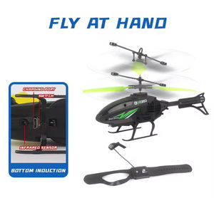 Helicóptero RC de Indução Fácil de Pilotar com Controle por Relógio, Mini Avião Brinquedo Recarregável por USB para Crianças - Product Image 2