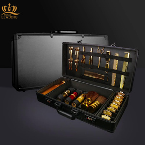 Maletín de Transporte de Alta Calidad para Suministros de Barbería para Estilistas y Barberos Caja de Herramientas de Aluminio Dorado - Product Image 5