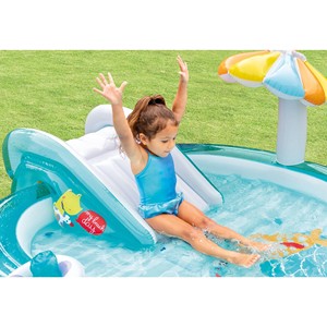 Centro de Juegos Acuáticos Inflable con Forma de Cocodrilo, Tobogán y Piscina con Aspersores, Juguete de Verano para Niños - Product Image 3