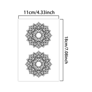 Pegatinas de Tatuaje de Pecho de Lujo con Patrón de Mandala Sexy, Impermeables, Resistentes al Sudor, de Larga Duración, Femeninas, para Senos Grandes - Product Image 4