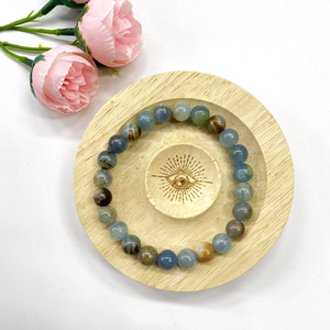 8mm di alta qualità <span class=keywords><strong>Chakra</strong></span> ametista bracciale elastico pietra naturale cristallo rotondo di perline - Product Image 5