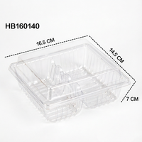 Boîte d'emballage en plastique rectangulaire personnalisée de qualité alimentaire pour en-cas, pain, desserts, sushis, gâteaux