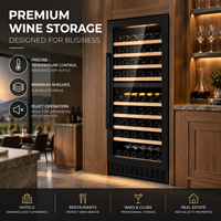 Réfrigérateur à vin intelligent sur mesure Minghou, colonne de refroidissement, armoire à vin commerciale, affichage LED, luxe moderne