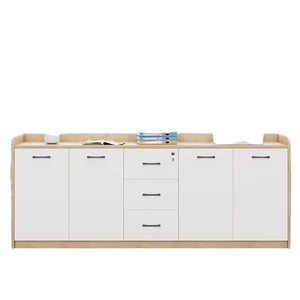 Wayon Office Wooden Solid Wood Contemporary Tea <b>Cabinet</b> Meeting -Room Floor Low Partition Desk 4-Drawer Lock Printer Storage - Product Image 1