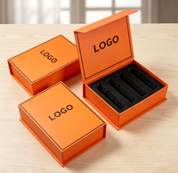 Caja de Regalo Magnética de Cartón Rígido Naranja de Lujo Personalizada para Cosméticos, Joyería y Perfumes, con Inserto de Espuma EVA