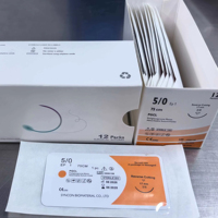 Consommables médicaux Suture chirurgicale Vicryll PGLA 910 PGA Suture chirurgicale avec aiguille pour vétérinaire et hôpital