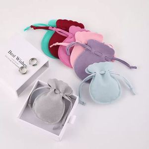 Bolsa de Almacenamiento de Joyería con Forma de Calabaza, de Doble Cara, de Forro Polar, de Cuero y Microfibra, Antipolvo, con Cierre de Cordón, para Envío Transfronterizo - Product Image 2