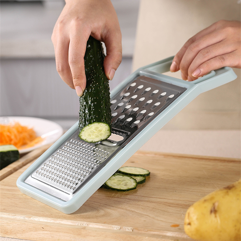 Manjia Manual Handheld Plastic Vegetable Grater for Cheese Kitchen Plastic Flat Grater for Hand Handling