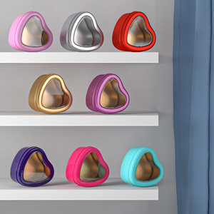 Scatola di Latta a Forma di Cuore con Piccola Finestra per Caramelle, Fragranze e Decorazioni, Confezione Regalo <span class=keywords><strong>in</strong></span> Metallo - Product Image 1