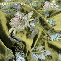 Sacs de mariage en velours Jacquard de broderie de perles tridimensionnelles de fleur brûlée en soie artificielle robuste haut de gamme