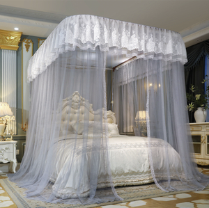 Quadrate Rail coulissant plié moustiquaire d'été à usage domestique support élévateur de style princesse 100% polyester - Product Image 2