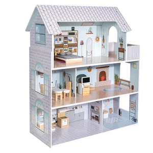 2023 New Arrival High Quality Wooden Doll House Furniture Toy House Furniture Included For 3+ Kids