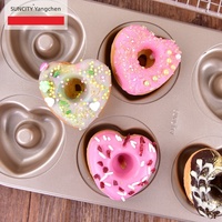 Moule à gâteau/donuts floral antiadhésif 6 cavités Yangchen en acier au carbone, double face, compatible four, formes variées, 20 boîtes