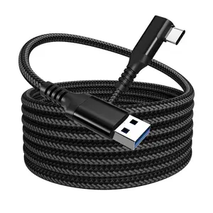 1M VR Glasses Data Cable 2-link Cable 3A Fast Charging Braid Shielding Car Use Cable