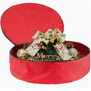 Christmas <b>Wreath</b> Storage Bag <b>XMAS</b> <b>Wreath</b> Props Holiday Container with Clear Window - Product Image 1