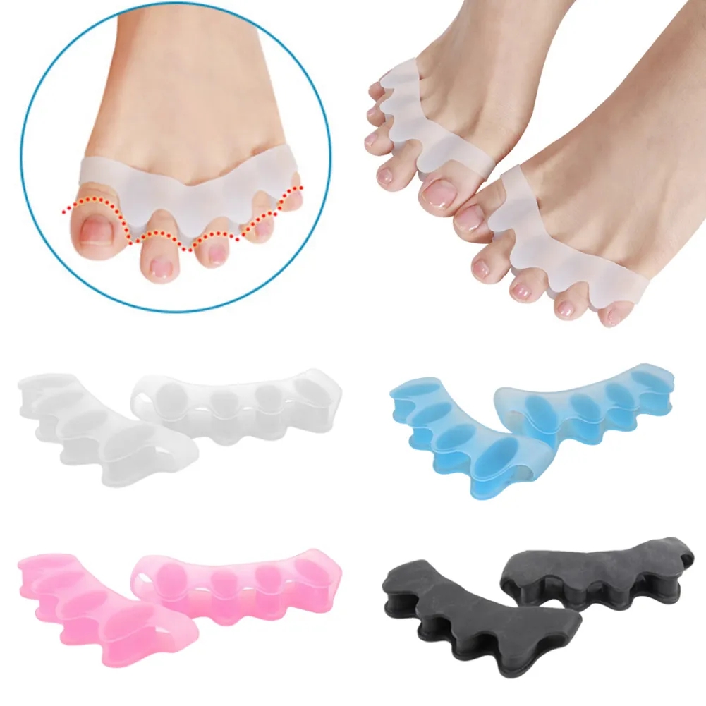 VEPEST Silicone Toe Separators to Correct Bunions Adult Silicone Gel Toe Separator Foot Care Protector