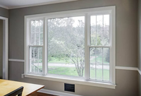 Luxseal Fenêtre coulissante à double vitrage insonorisée à prix réduit Fenêtre personnalisée pour la maison Fenêtre à guillotine simple en aluminium