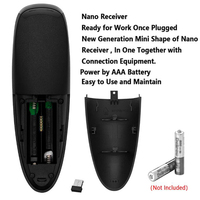 Air Mouse G10S Pro con Código Fijo, Giroscopio, 2.4GHz Inalámbrico, Retroiluminado, Control por Voz, Control Remoto con Aprendizaje IR para Android TV Box