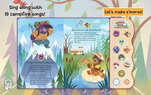 Libro de Sonidos Personalizable con Canciones de Campamento, <span class=keywords><strong>12</strong></span> Sonidos de la Naturaleza y Canciones, Libro de Cartón Resistente para Niños Pequeños, para Acampar y Aprender Música - Product Image 4