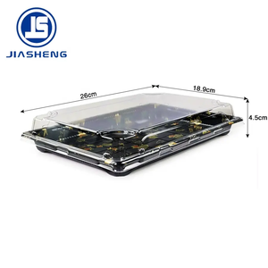 Caja de Plástico Rectangular Transparente Desechable Personalizada con Tapa para Llevar, Bandeja para <span class=keywords><strong>Sushi</strong></span> - Product Image 6